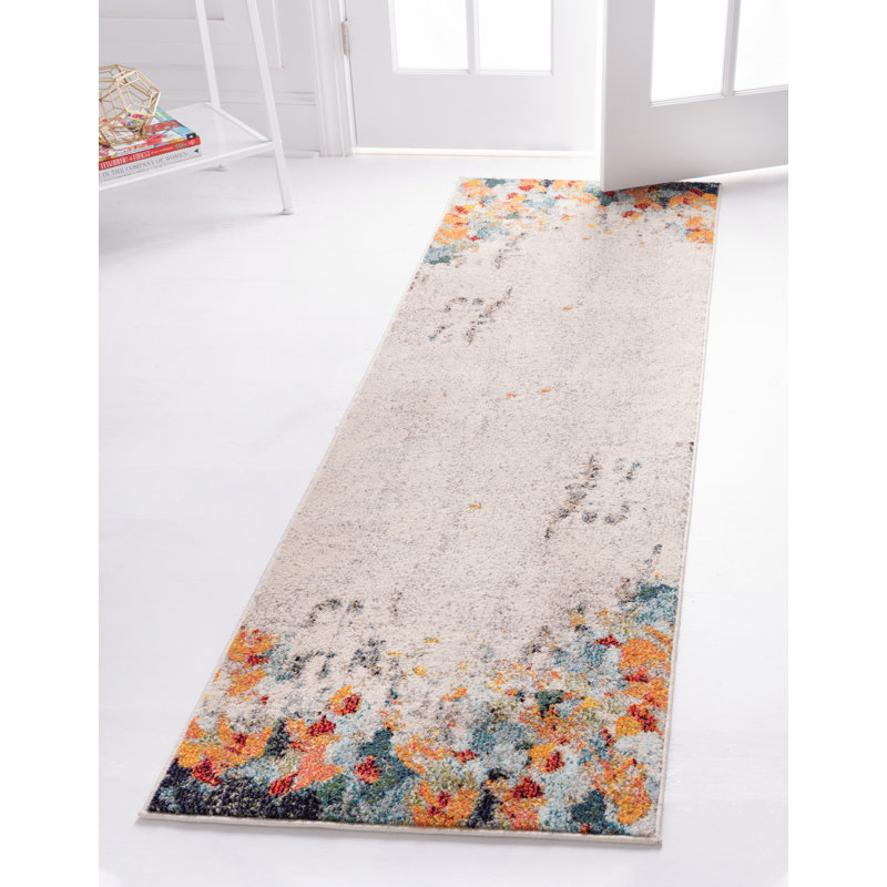 Rusland Washable Abstract Indoor Rug, Runner 2'7" x 10'