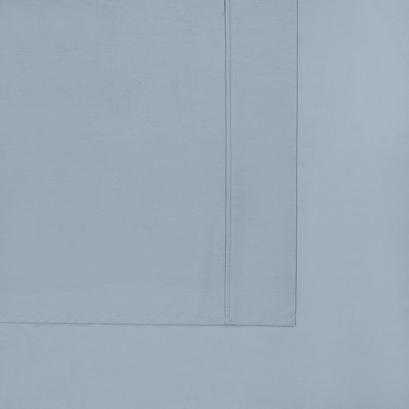  Ensemble de draps 100% coton 200 fils Classic, Ensemble de draps pour lit simple avec 1 taie d'or, Bleu ciel