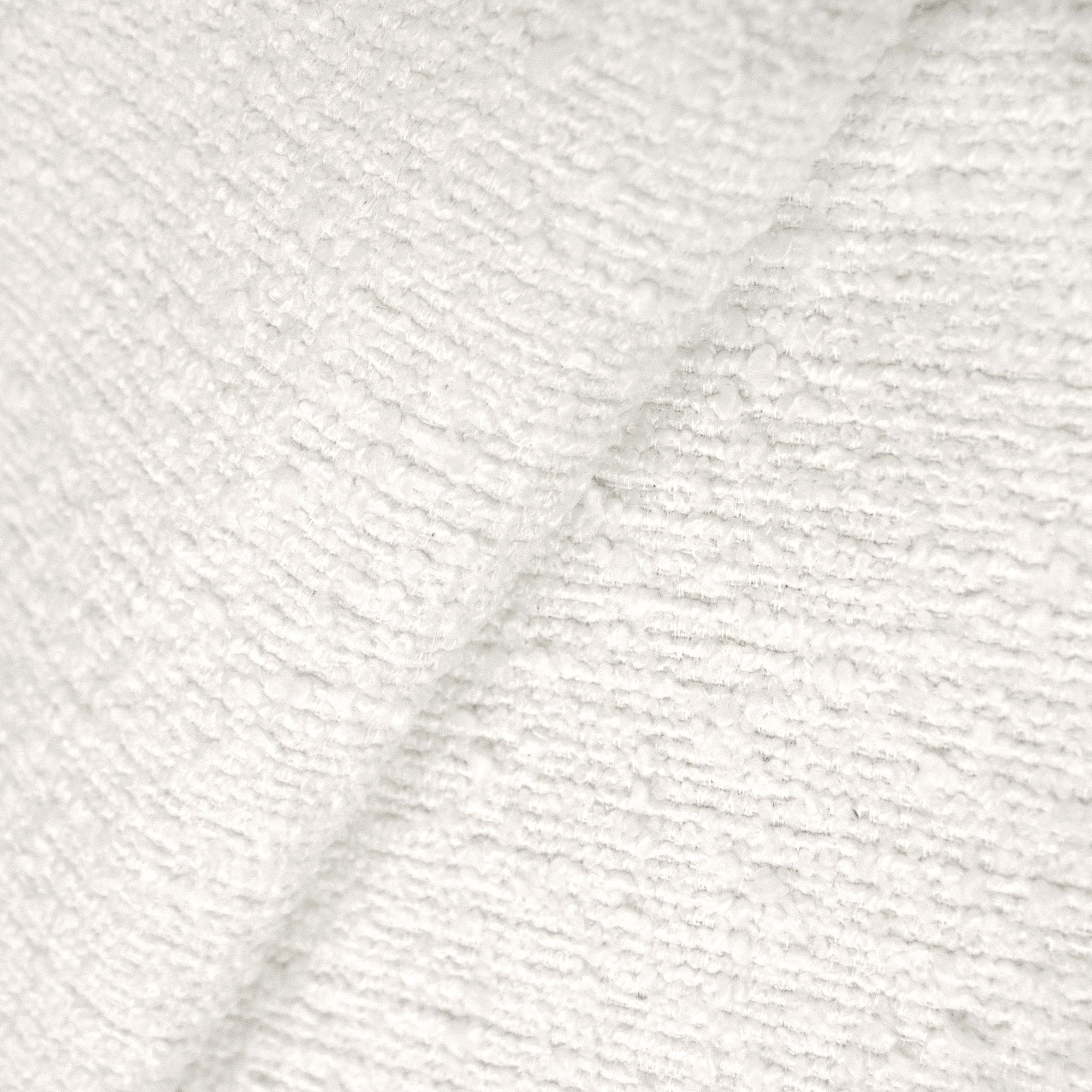 Hanson Upholstered Wingback Platform Bed, Twin, Classic Snow Boucle