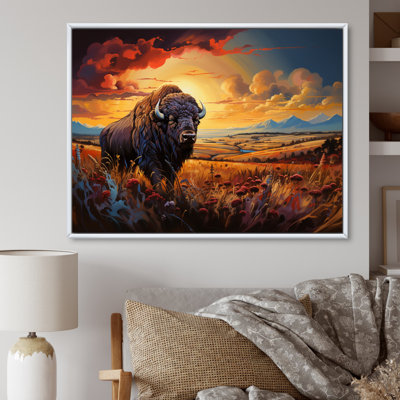 Art amérindien Bison Spirit II - Art amérindien, art mural