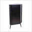 Armoire de rangement d'angle moderne à 3 niveaux avec portes en verre trempé