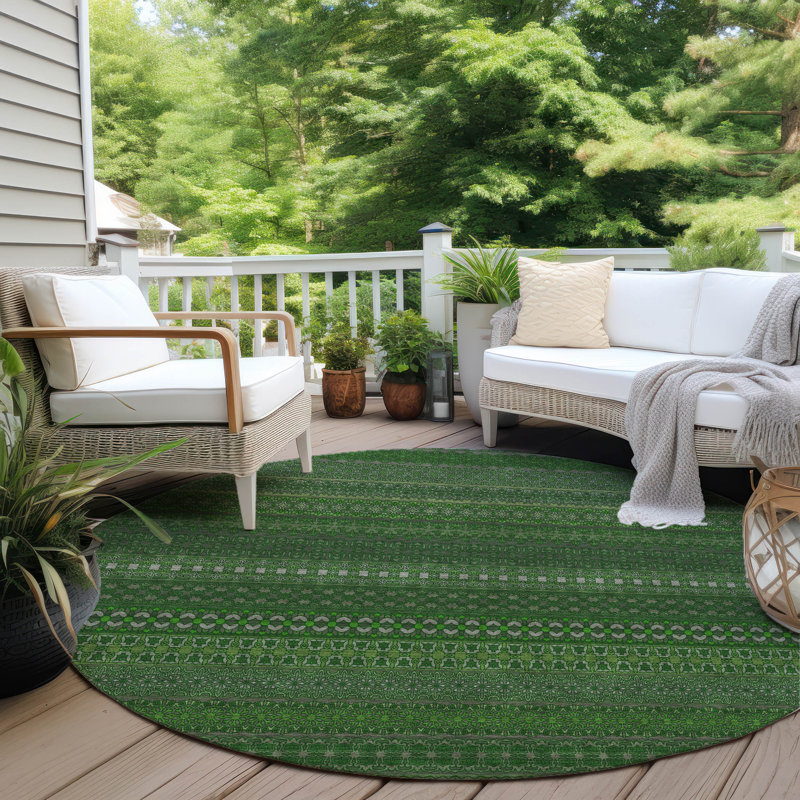 Tapis intérieur / extérieur Kinslee, Rond 8 pi