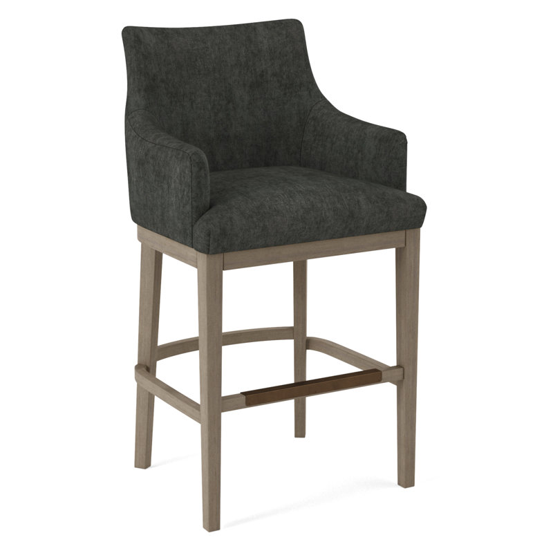 Upholstered Stool, 61555-75, Weathered Gray