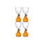 Fruits & Flowers - Stemmed Glass Pear Dull Yellow 10.1 Oz-2008193836