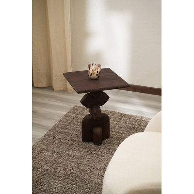 Table de bout en bois massif | Table d'appoint | 16 x 16 x 22 po