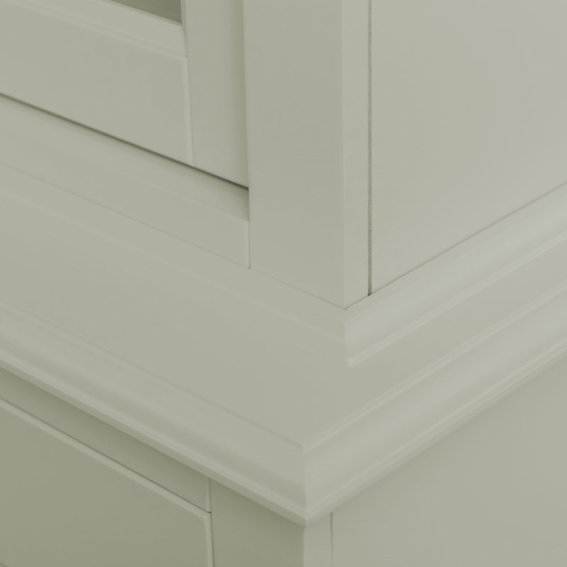 Analin 126 cm W Display Cabinet, Ivory