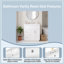 Meuble-lavabo autoportant de 76 cm (30 po) en MDF blanc avec lavabo simple, quincaillerie à fermeture amortie et assemblage facile