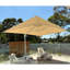 Grand parapluie rectangulaire rectangulaire en porte-à-faux beige avec base blanche 9 pi x 11 pi Rossanna-11129435-247891256