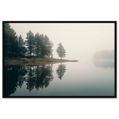 Morning Lake III Graphic Art Canvas