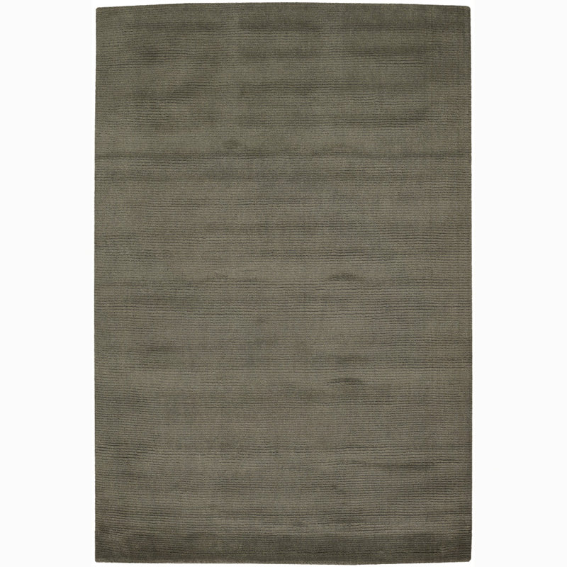 Ferno Wool Area Rug in Black/Gray, Rectangle 7'9" x 10'6"