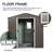 8Ft X 4Ft Outdoor Metal Shed With Galvanized Iron Frame & Easy Assembly Feature - Gray Foundation, Weather- Panels Lock-125291584