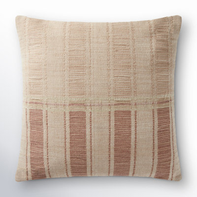 Carmel Striped Cotton Throw Pillow