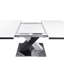 Table de salle à manger carrée moderne, extensible, en X et pied de table avec base en métal