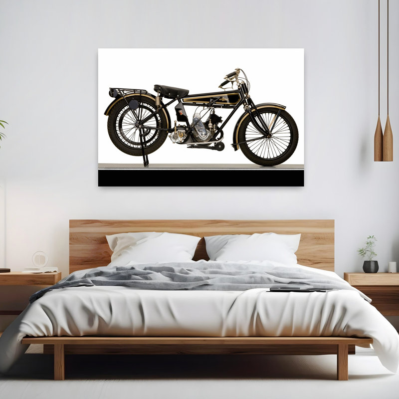 1926, Terrot, 247Cc, type Ft, paysage, paysage abstrait classique, art mural, H 40 po x l 60 po