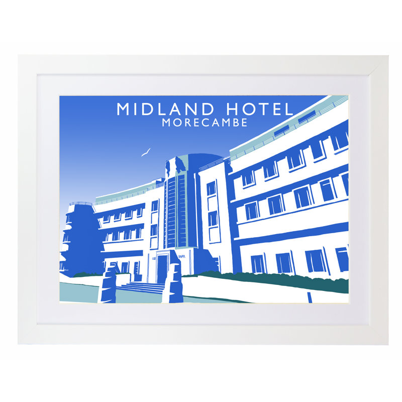 Midland Hotel 2 by Richard O'Neil - Print, 44 cm H x 54 cm W x 2.2 cm D, White Wood Frame