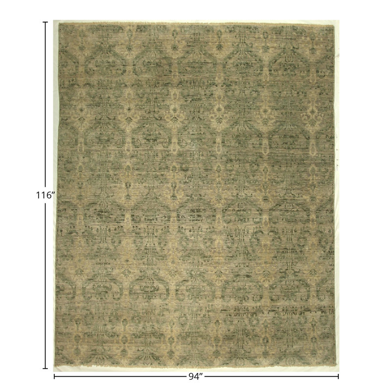 Hand Knotted Ikat Rug