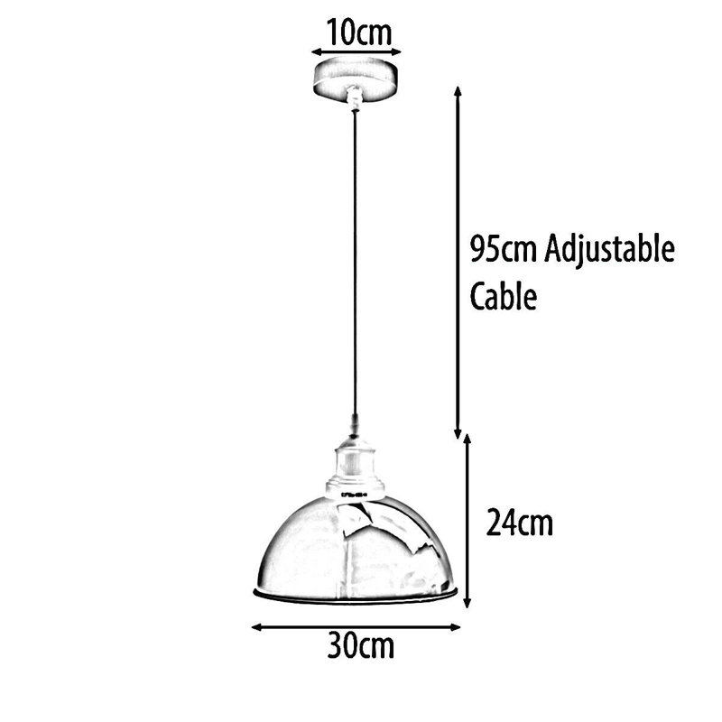 Wynnewood 1 - Light Pendant, Grey, 100cm H x 30cm W x 30cm D