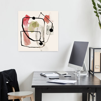 Connected Lines I Abstract Geometric Modern Art