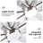 Oversized 72" Modern Smart Ceiling Fan with LED Light, Remote and Work with Tuya APP-1130906941