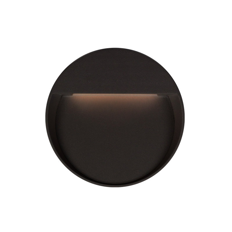 Plafonnier encastré d'extérieur à DEL Mesa, Noir, H 8,75 po x l 8,75 po x P 1 po