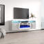 Meuble télé 63 po avec foyer électrique Aiyahna, finition brillante, fixation murale-1377124105