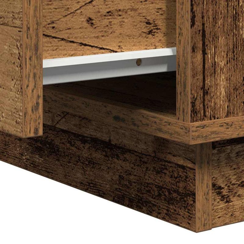 Bedside Cabinet With Drawer 2 Pcs 50 X 34.5 X 50 Cm, Old Wood