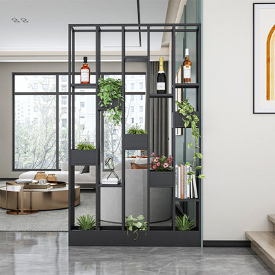 Kristveig 53.1'' W x 78.7'' H Metal Single Panel Room Divider