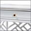 Table de chevet en rotin naturel avec tiroir et tablettes - Table de chevet de style Chippendale