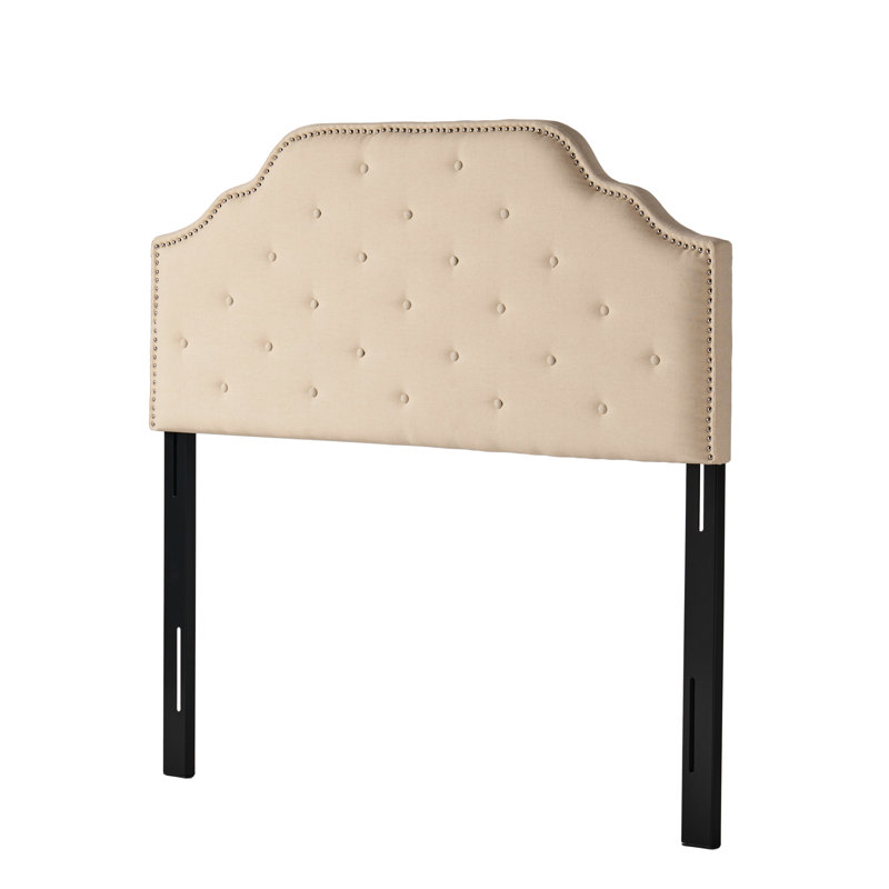 Beige Fabric Headboard For Bedroom, Queen&Full Sized, With Diamond Tufting And Elegance Stylish Stitch Durability, Beige