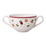 Villeroy & Boch Toy's Delight Cream Soup Cup, Premium Porcelain, Christmas Themed Design, 8.5 oz Capacity, White/Multicolored