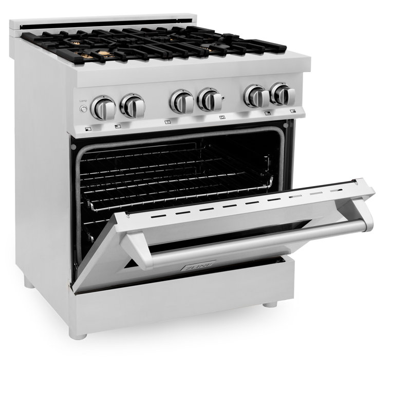ZLINE 30" Legacy Dual Fuel Range, Brass Burners Stainless Steel