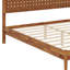 Base de lit de style Mid-Century moderne avec tête de lit en cuir tressé à la main-133276458-133276460