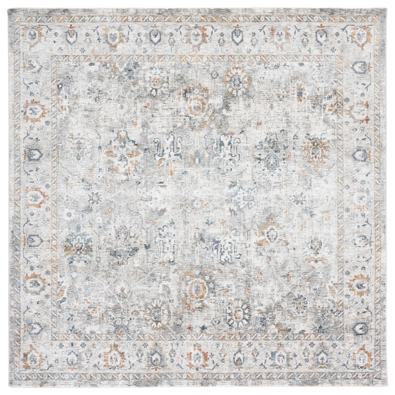 Tapis ivoire / gris clair Dream 727, Carré 6 pi 7 po