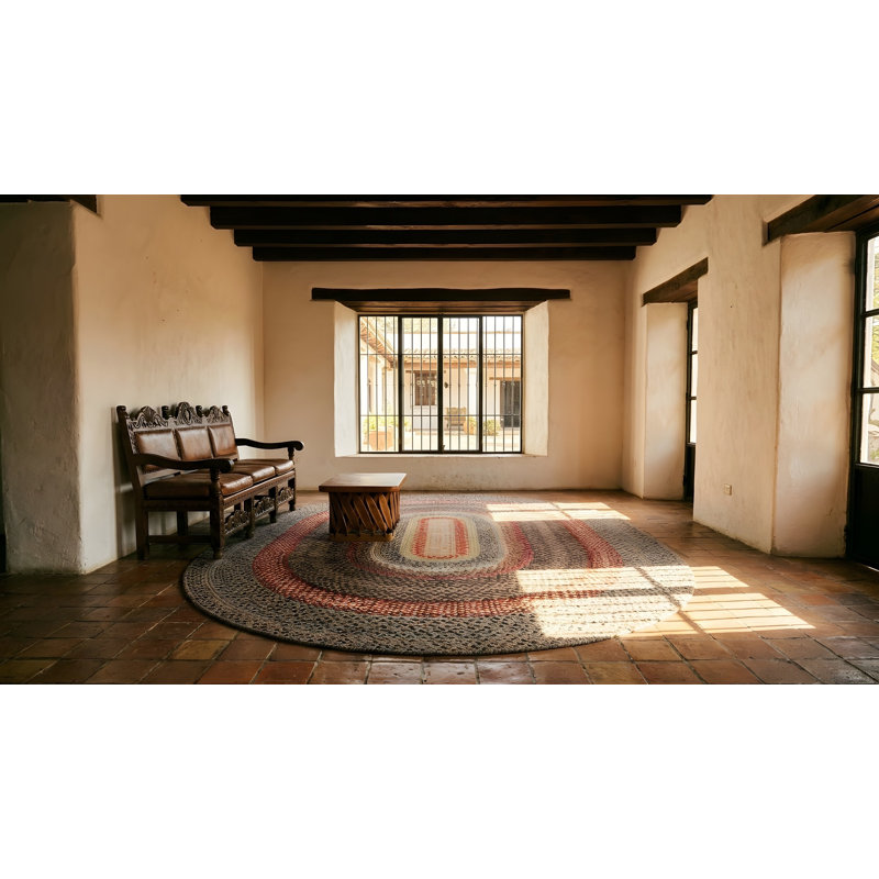 Antique Braided American Allover Rug