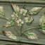 Console verte et bois manufacturé vert