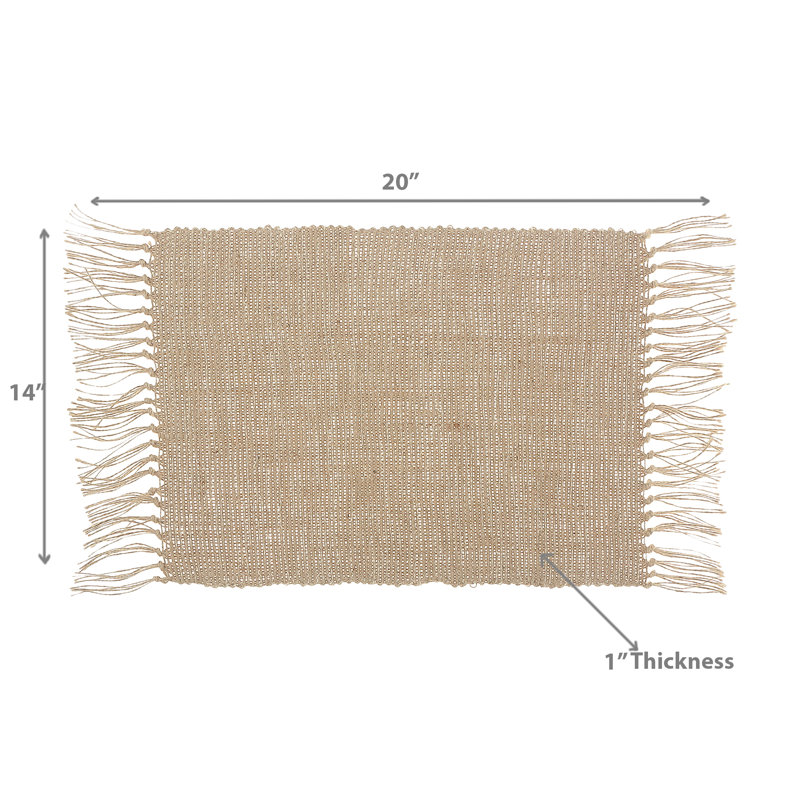 Ih Casadecor Geometric Placemat, White/Natural