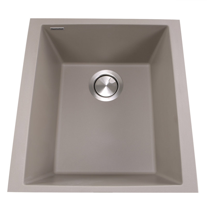 Plymouth 17'' L Single Basin Kitchen Sink, Truffle