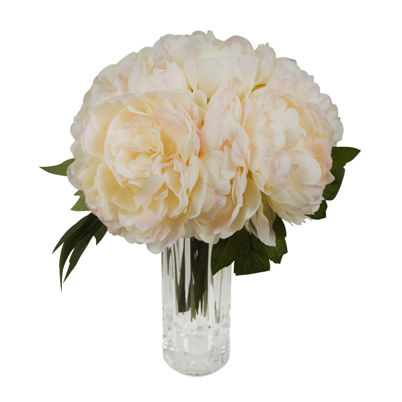 Bouquet de pivoines 11 po 11 po, Beige