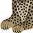 Harjo Sitting Cheetah Shaped Gold And Black 2' X 3' Accent Rug