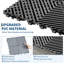 Paquet de 100 tuiles de plancher emboîtables 12 po x 12 po, drainantes, antidérapantes, imperméables, noires-133089809
