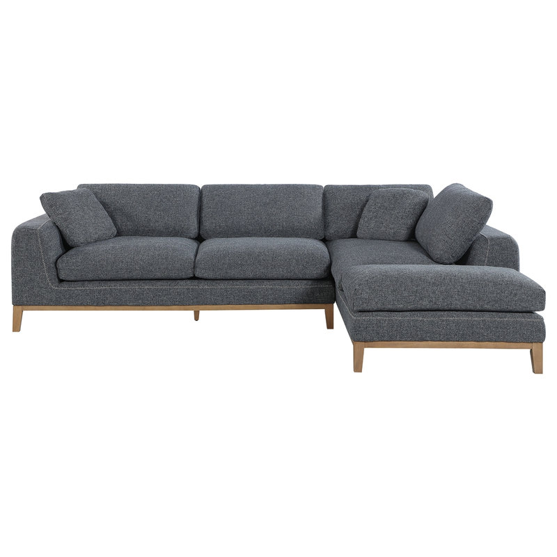 Canapé modulaire en L Harlan avec coussins Harlan