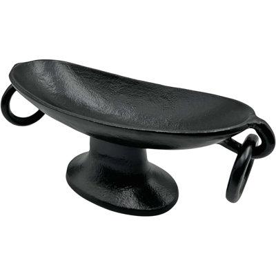 Bol décoratif à piédestal en aluminium fait à la main avec poignées anneaux Damyla - centre de table moderne en or, noir et argent