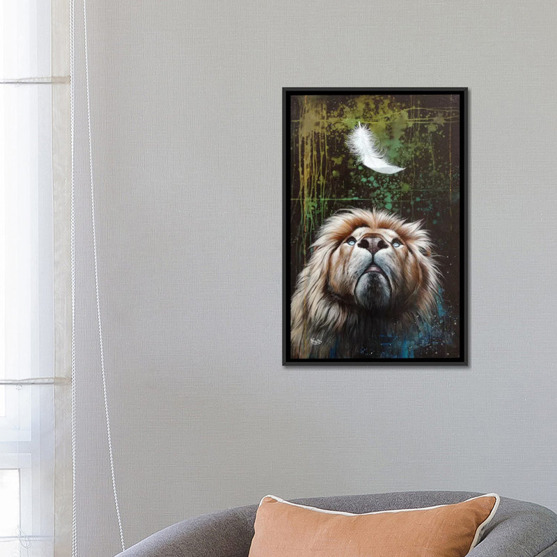 «Legerete (Lightness)», impression sur toile tendue, H 26 po x l 18 po x P 1,5 po, Pas de tapis, Toile avec cadre noir