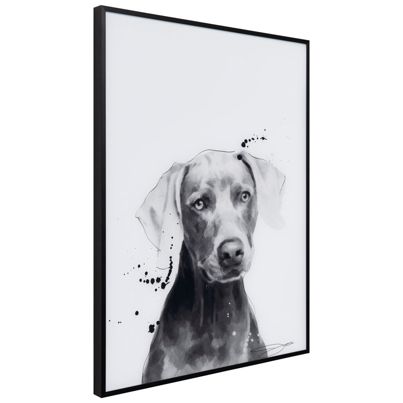 Weimaraner - cadre photo, impression sur verre