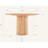 Fluted Natural Wood Round Dining Table
