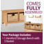 Elaina Solid Wood Storage Bench