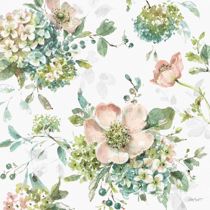 Menthe écrasée 13 sur blanc, H 20 po x l 20 po