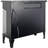 three sided glass electric fireplace with feet