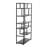 Gateshead Jamestown Tall 6 Shelf Open Storage Bookshelf Rustic Wood Grain and Metal-595782980