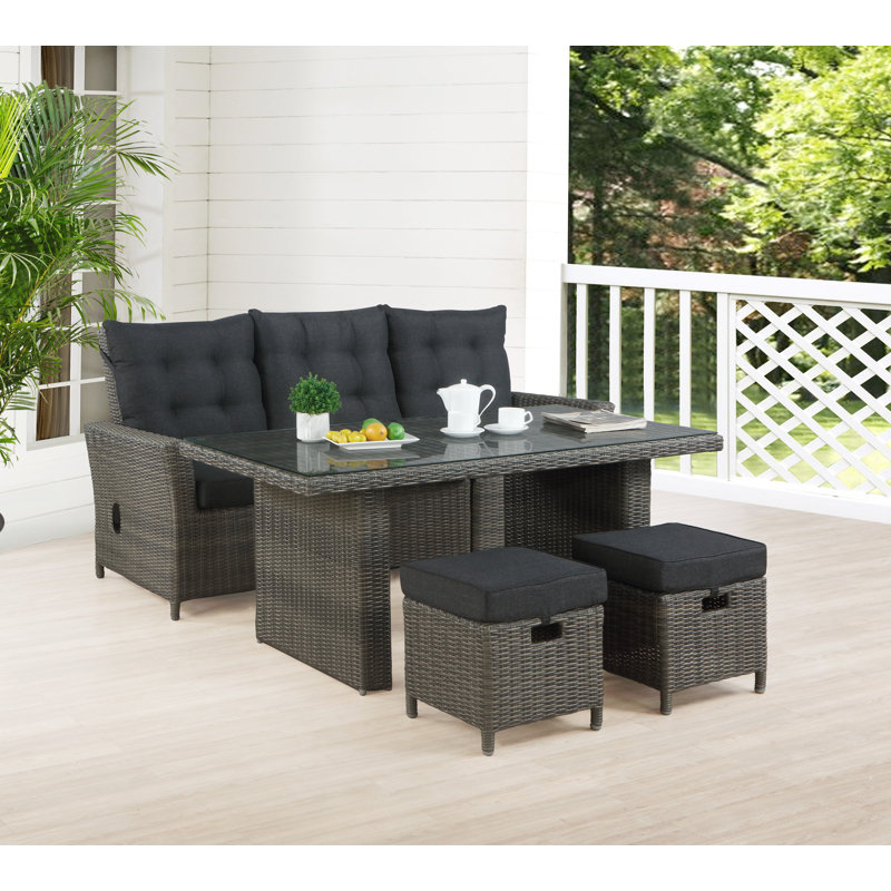 Rectangular Metal Outdoor Side Table , 147.32cm cm W 83.82cm cm D